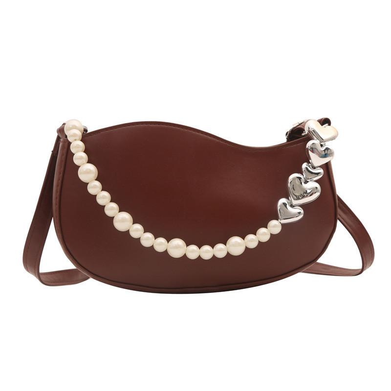 Simple And Elegant Pu Crossbody Bag With Zipper Closure 2024 Fashion Accessory кофейный