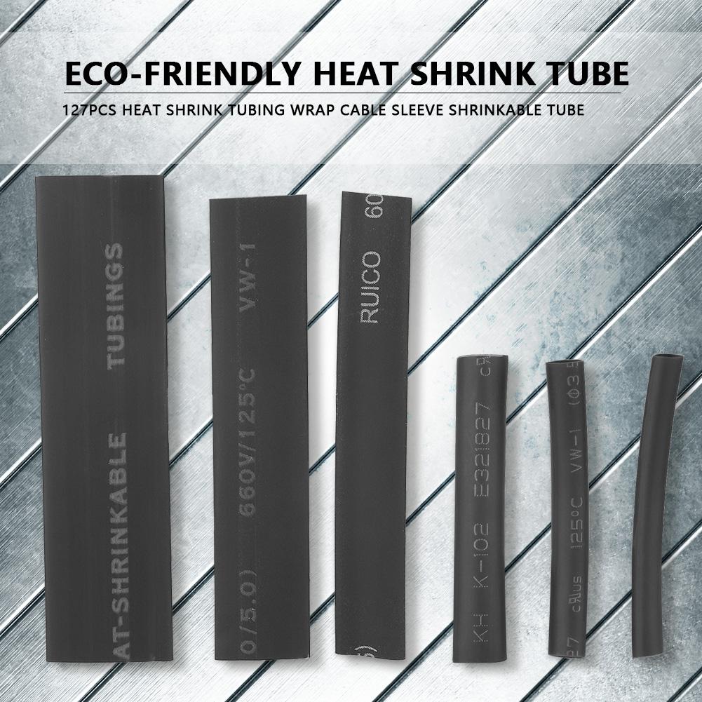 127pcs Heat Shrink Tubing Wrap Cable Sleeve Shrinkable Tube