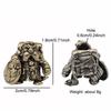 Dwarf Brass Knife Beads EDC DIY Paracord Woven Bracelets Lanyard Pendants Accessories Outdoor Tool Hangings Charms