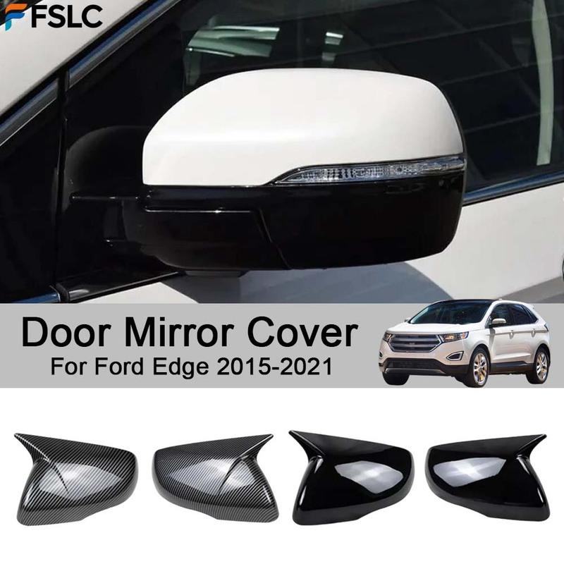 Cars Accessories Door Mirror Cover For Ford Edge 2015- Carbon Fiber Black Car Decoration Exterior Styling Upgrade