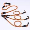 Dog Leash One-drag-three Dogs Leashes Double-head Leash for Dogs Walking Detachable Leashes Soft Handle Dog Chain Pet Products
