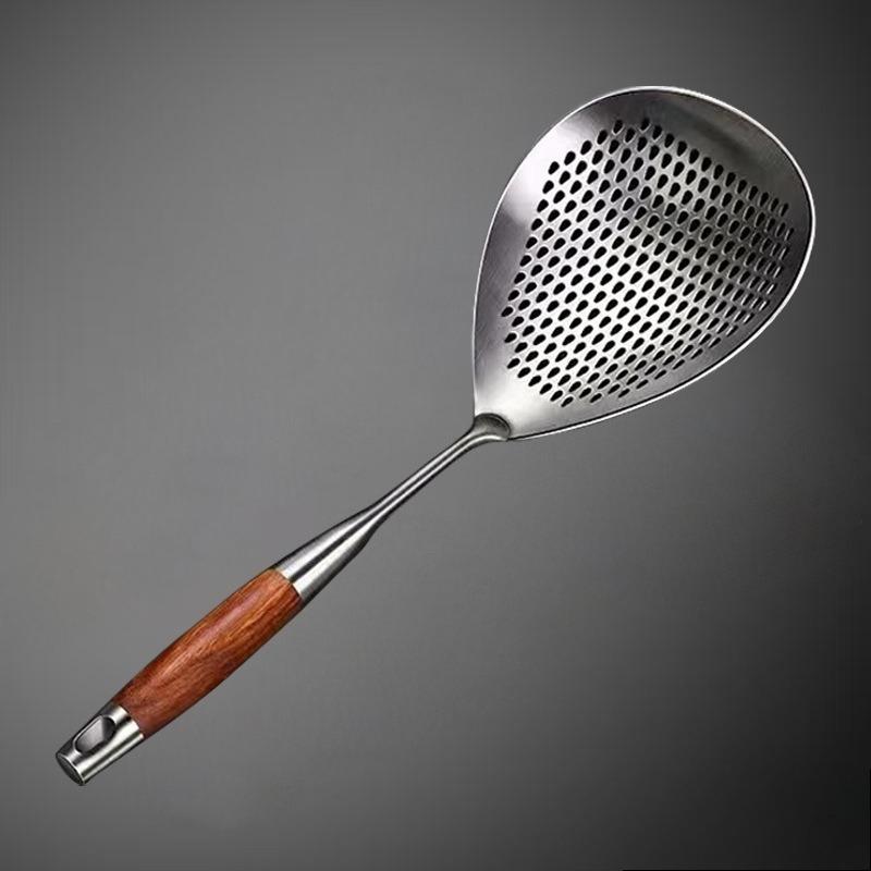 304 Stainless Steel Strainer Ladle Wide Skimmer Spoon Noodle Dumpling Strainer Mesh Scoop Kitchen Filter Tool