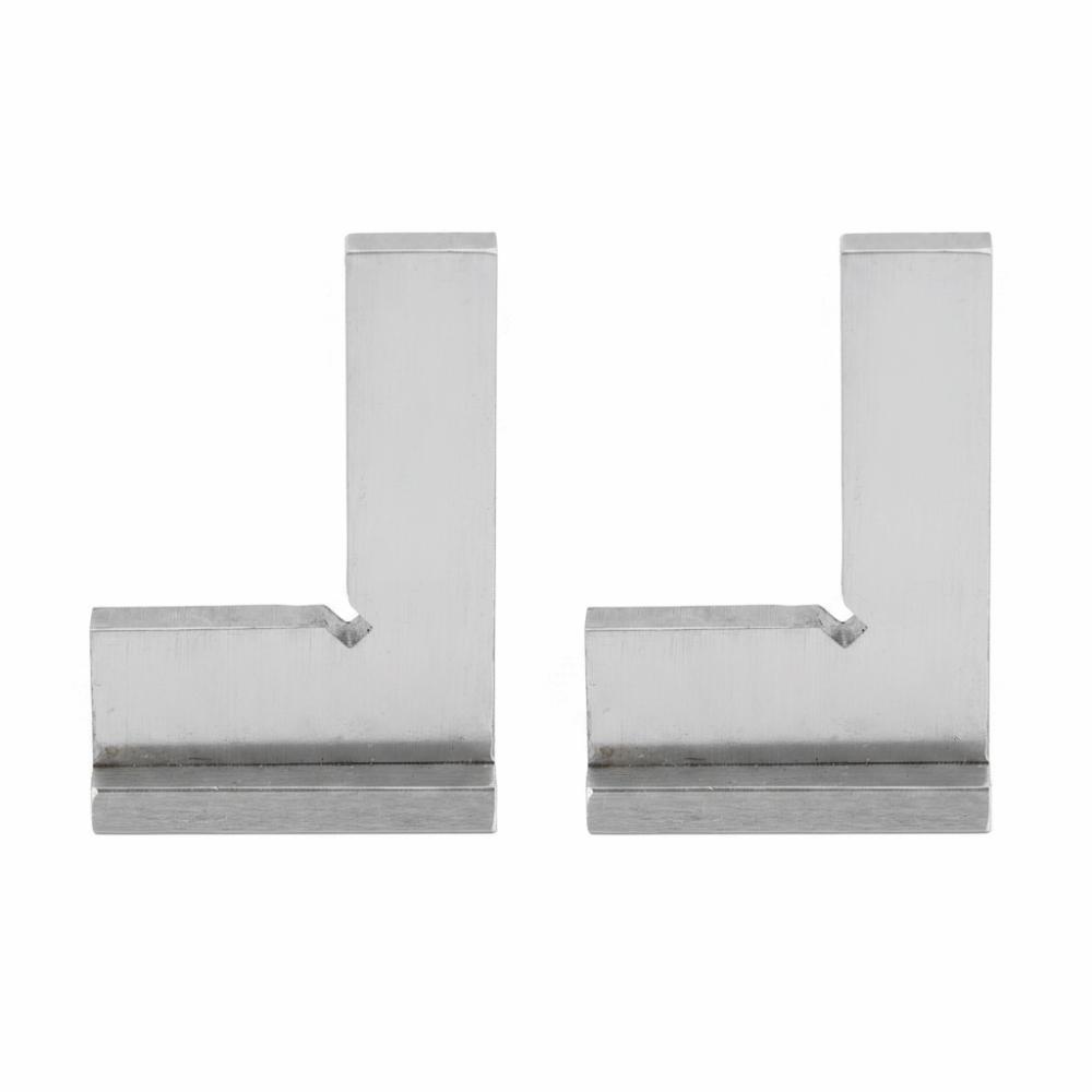 2pcs 50x40mm Machinist Square Marking Ruler Edge Ruler Precision Square Ruler Woodworking Use