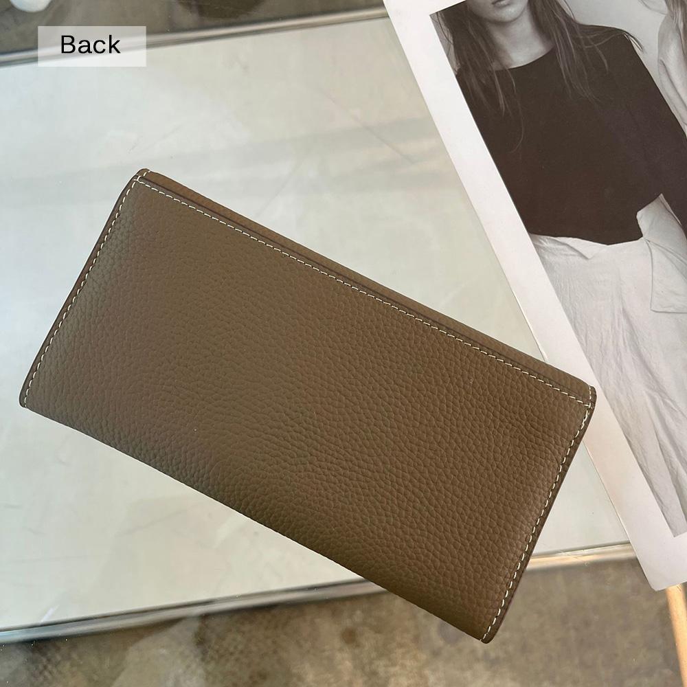 2025 Dámské peněženky z pravé kůže První vrstva hovězí kůže Dlouhá peněženka Dvoubarevné peněženky Psaníčka pro dámy Peněženky