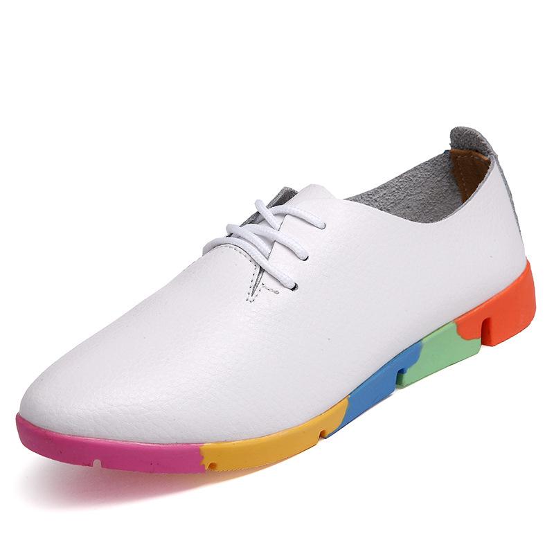 2019 Damen Casual Rutschfeste Lederschuhe: Herbst Umstandsmode mit großem Zeh, ideal für Krankenschwestern 40