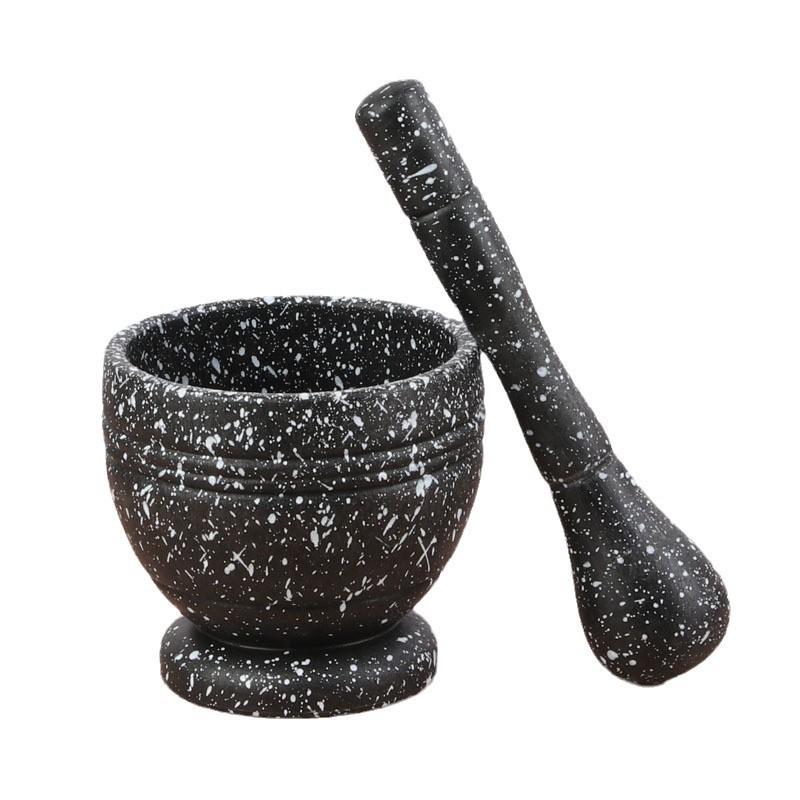 Wood Grain Garlic & Ginger Masher: Manual Press, Grater, Crusher, and Scoop with Mortar & Pestle No Packaging