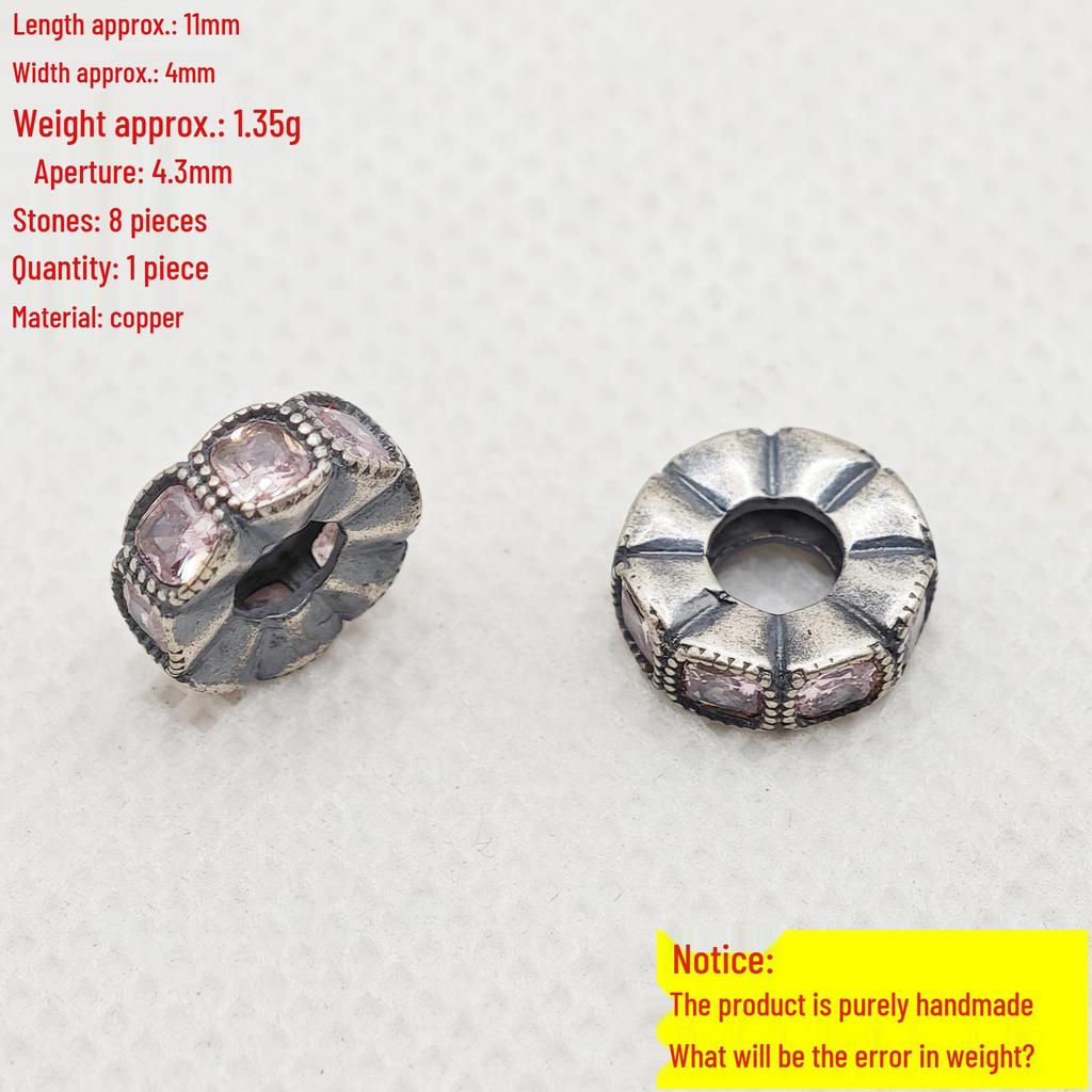 Silver Plated White Copper Water Drop & Star Beads with Round Clasp for DIY Accessories