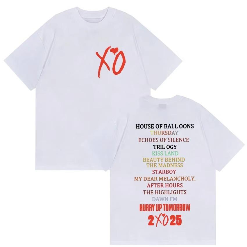 

The Weeknd Hurry Up Tomorrow Album XO 2025 New TShirt Men Women Vintage High Quality ONeck Oversized Cotton T Shirt Streetwear 4XL