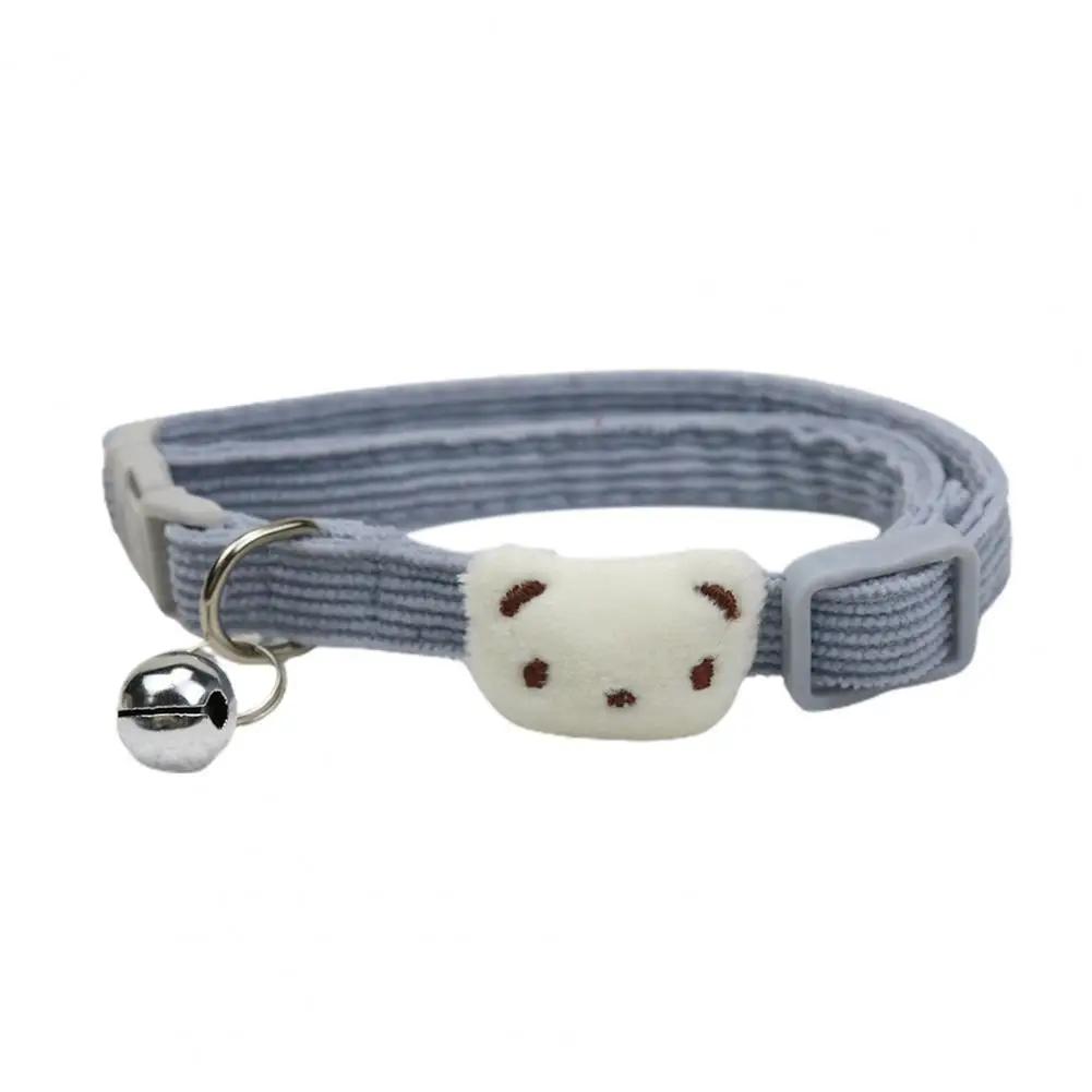 

Lovely Pet Collar Adjustable Cartoon Style Soft Pet Necklace with Bell Adjustable Small Dog Cat Collar Pet Supplies 19-32cm синій