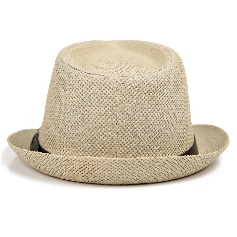 Jazz hat straw hat men's and women's travel beach hat spring and summer sunshade British hat parent-child children's top hat casual cool hat