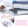 20PCS   Plastic Coated Wire Paperclip Bear Shape Bookmark Clip File Notebook Holder