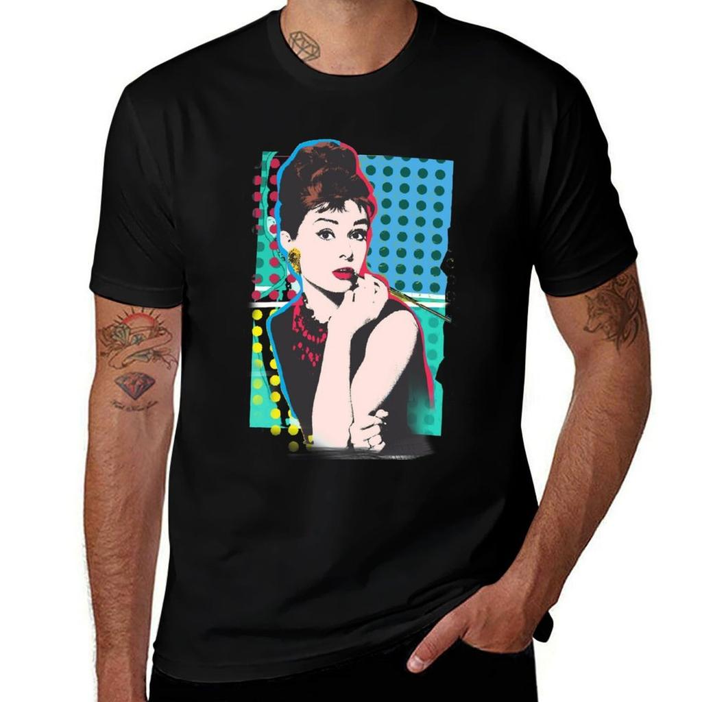 Audrey Hepburn Tshirt Heavy Duty Casual Work Tee