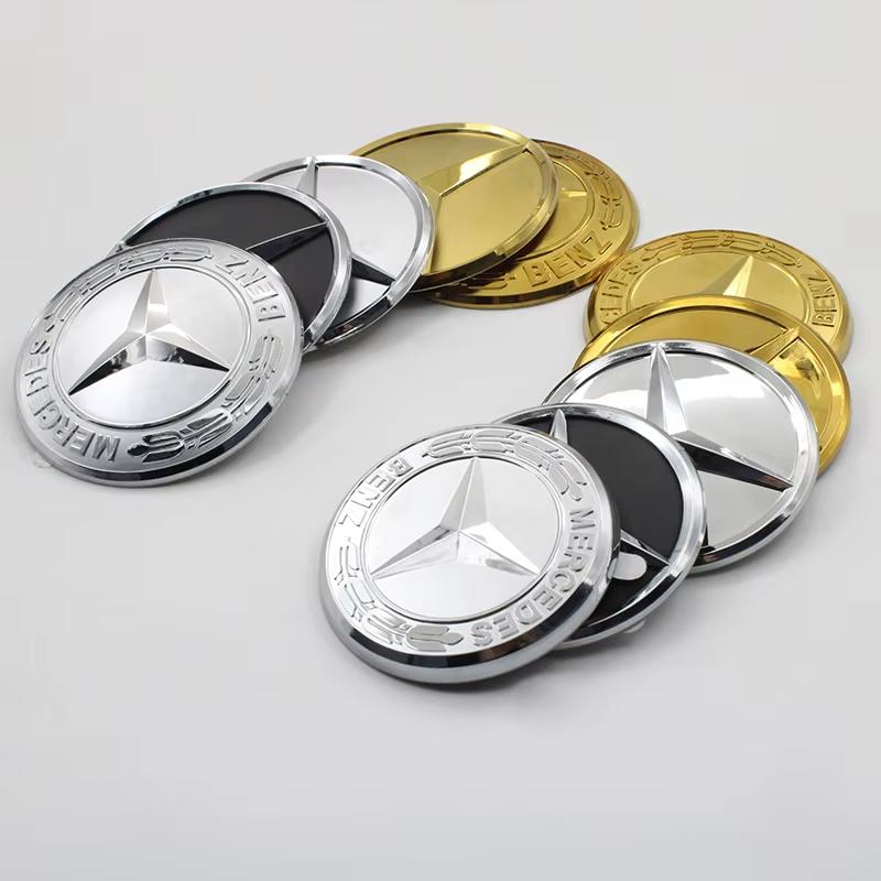 OFK3 Car Styling Logo Steering Wheel Center Badge Logo Sticker For Mercedes Benz AMG W204 GLC CLA W205 W203 W206 W253 Car Ornaments