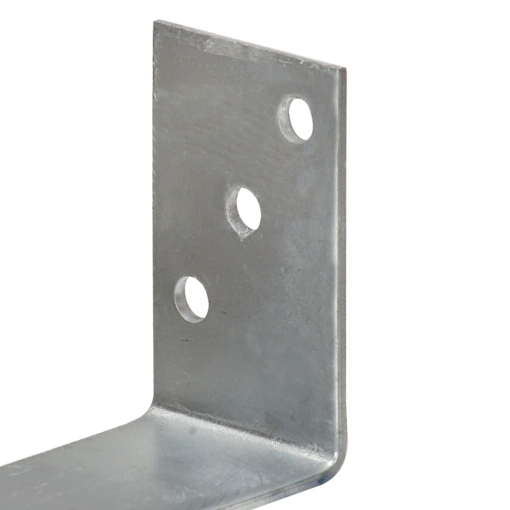 Vidaxl Post Anchors, 12 Pcs., Silver, 8X6X30 Cm, Steel
