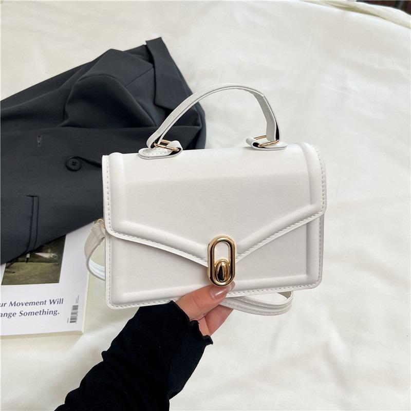 Spring and Summer New Simple Commuter Shoulder Bag Fashionable Small Square Bag Versatile Texture Trendy Messenger Handbag