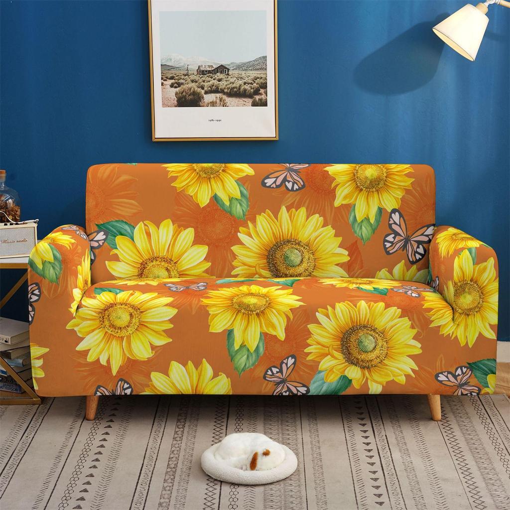 Sunflower Idyllic Sofa Cover Elastic All-Inclusive Multi-Person Combination Sofa Cover Universal