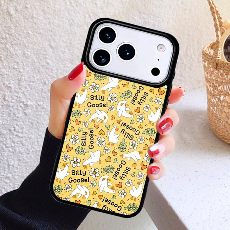 Cartoon Cute Goose Phone Case For iPhone 17 Air 16 15 14 13 12 11 Pro Max Plus