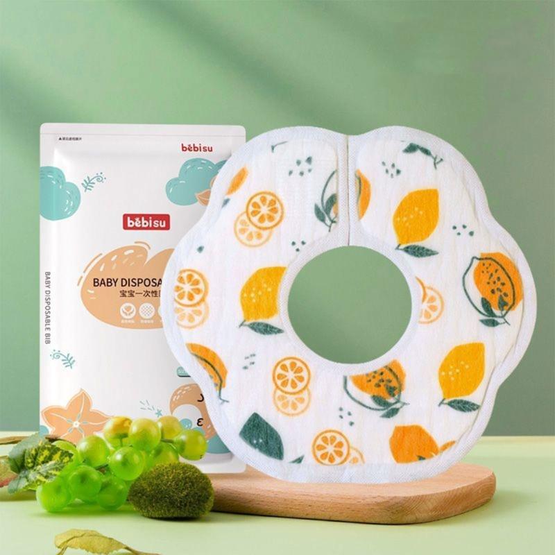 10pcs or 20pcs Disposable Bib for Baby Waterproof Saliva Towel Leakproof Burping Cloths Separately Packaged for Infant