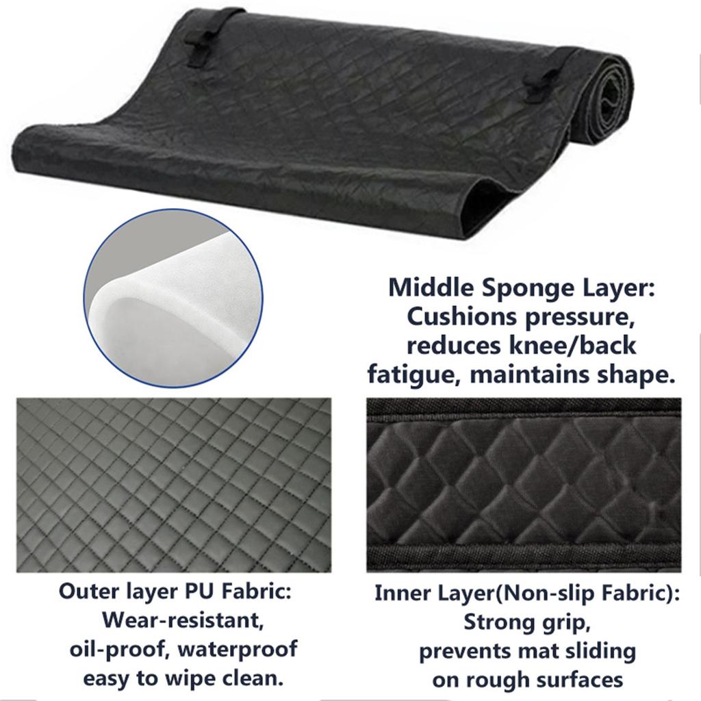 Creeper Rollmatte 60x28 Zoll Unter Auto Reparaturmatte Faltbar Ausziehbar zur langen Krabbelmatte mit Aufbewahrungstasche und Handschuhen für geringe Bodenfreiheit Selbst