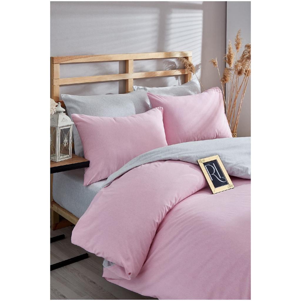 Atlantis Garngefärbtes Bio-Bettbezug-Set für Doppelbett (ohne Blatt)