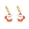 Charming Cartoon Christmas Tree & Reindeer Santa Pendant Earrings - Stainless Steel