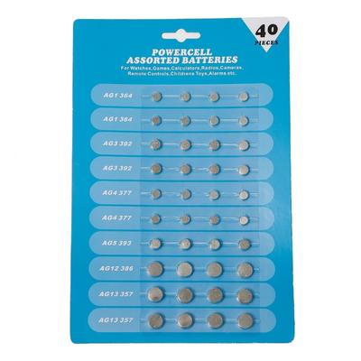 40 Pcs Button Cell Batteries Coin Cell Batteries for Watches, Game Consoles Cameras Power Supply 1.55V Battery