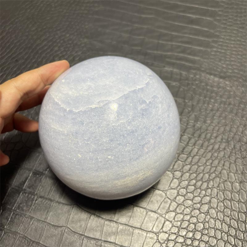 11cm Natural Blue Celestite Crystal Sphere Quartz Ball Healing Meditation