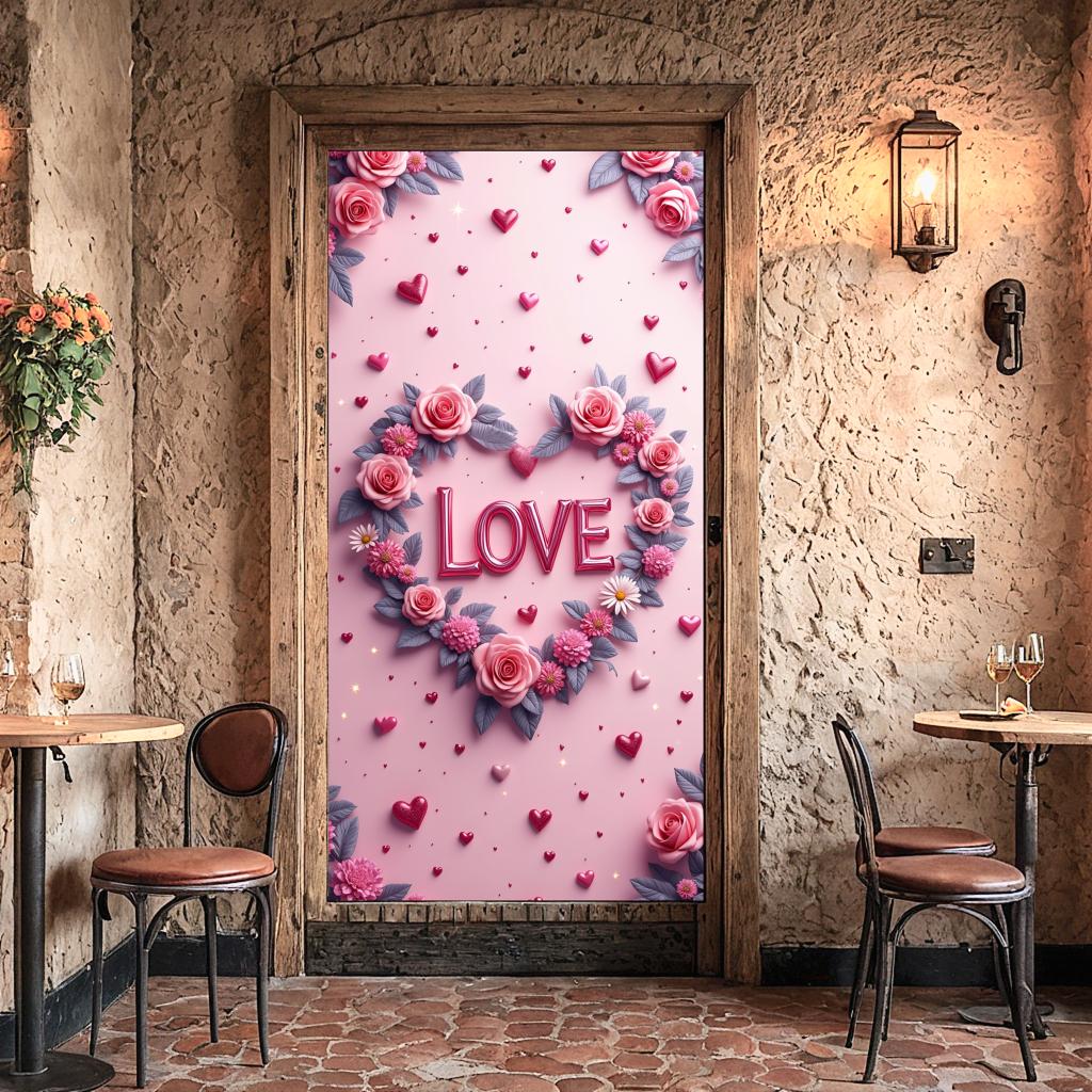 Romantic Floral Soft Decorative Rose-themed Rose Delicate Backdrop for Outdoor