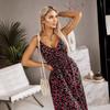 Women's Summer 2023 Floral Seaside Holiday Sling Dress
