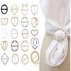 20PCS Scarf Ring Clip -T-Shirt Ties Clips Clothes Corner Knotted Button for Women Fashion Metal Round Circle Shirt Clip Buckle