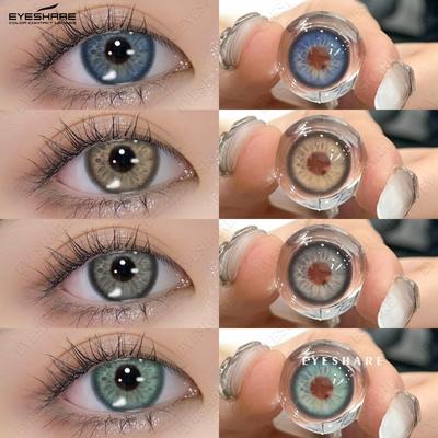 New Color Natural Color Contact Lenses Blue Contact Lenses Soft Lenses Green Fashion Color Lenses Annual Gray Makeup Color Lenses 1 Pair