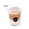 M-10pcs Disposable Transparent Coffee Cups With Lids Thick U-shaped Cups For Hot Drink Milk Tea Takeaway Beverage Cups