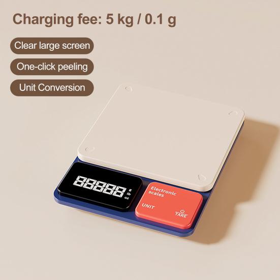 Kitchen Electric Scale 0.1G/5Kg High Precision LCD Display Mini Portable Multifunctional Cooking Baking Coffee