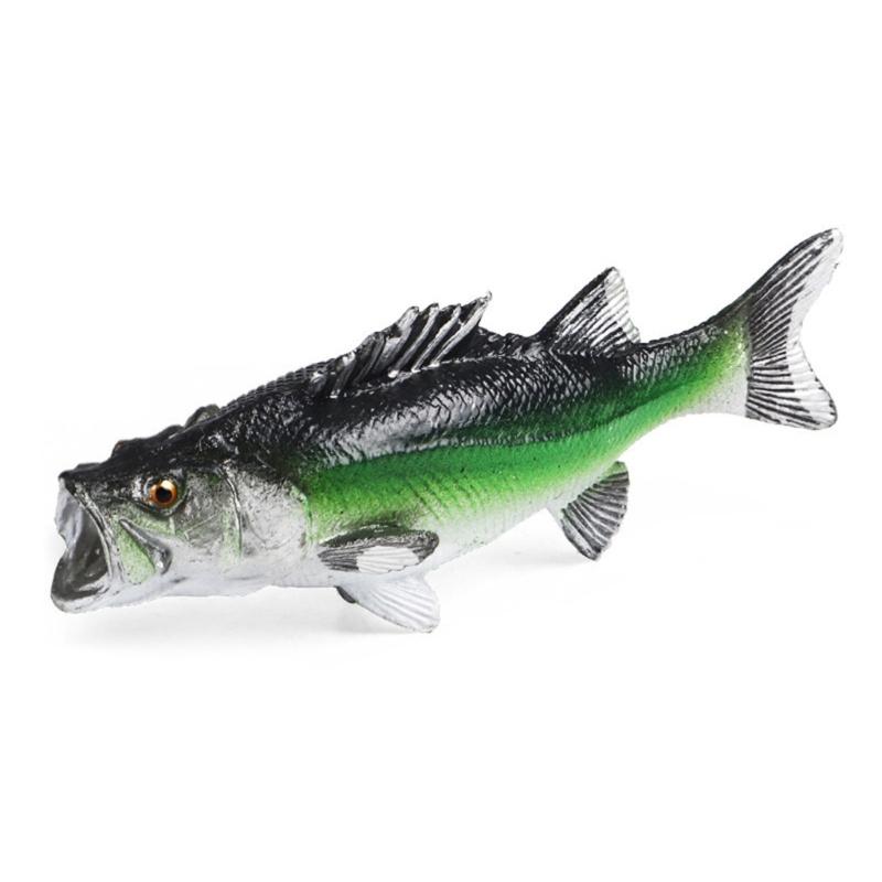 Simulated Plastic Fish Models Realistic Bass Fake Fish for Home Decoration and Science Exhibits