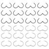 24Pcs Metal Shower Curtain Hooks Rings Shower Hooks for Shower Curtain Liner Rust Proof Shower Rings Bathroom Accessory