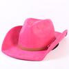 Popular European and American Classic Suede Western Cowboy Hat, Men's and Women's Fashion Big-brimmed Top Hat Shade