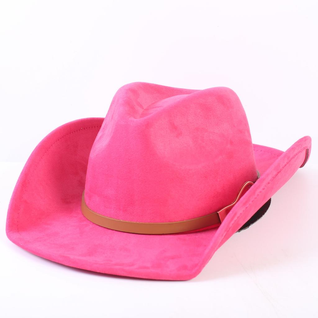 Popular European and American Classic Suede Western Cowboy Hat, Men's and Women's Fashion Big-brimmed Top Hat Shade