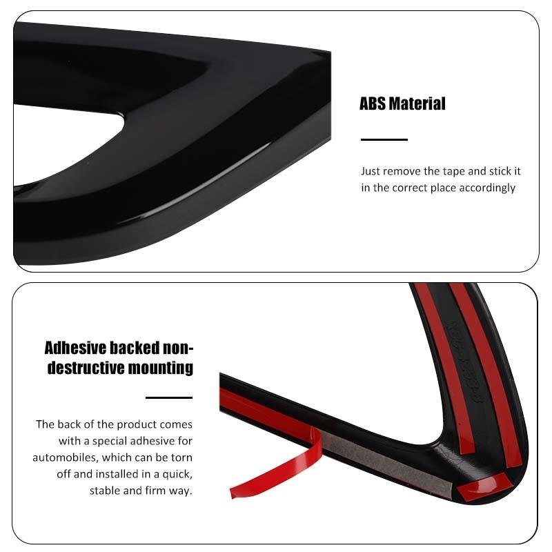 Car Front Fog Light Decoration Taillight Accessories Decorative Stickers For Jeep Grand Cherokee 2014-2017 Car Exterior Accessories, ABS Plastic