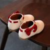 Charming Toddler Baby Girl Leather Moccasins With Bowknot And Zipper Design