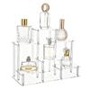 1set 6-Tier Transparent Acrylic Display Risers for Jewelry Rectangle Clear 14x32x23.5cm