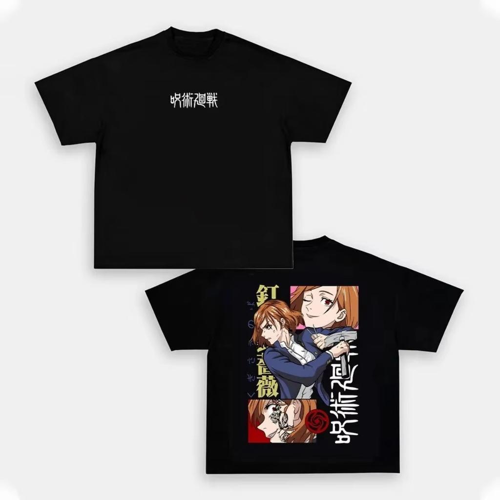 Jujutsu Kaisen Trend Explosion  Graphic Tshirt Man Summer Oversized Cotton Streetwear Tee Casual Japanese Cartoon Print Tops