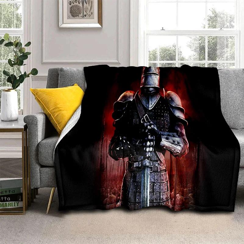 Templar Cavalier Knight Crusaders Games Blanket,Soft Throw Blanket for Home Bedroom Bed Sofa Picnic Travel Office Cover Blanket