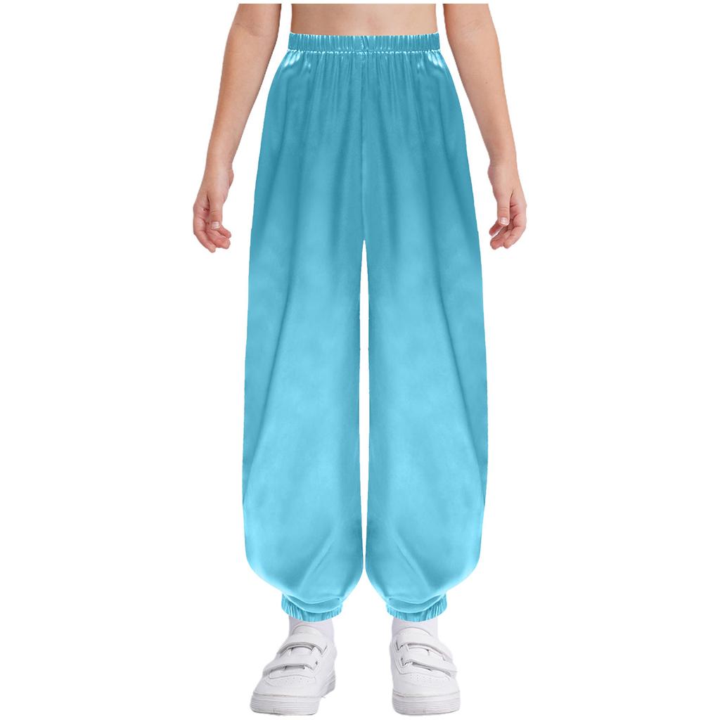 Dětská Kung Fu uniforma Oblečení pro bojová umění pro chlapce dívky Sada Tai Chi Wing Chun Elastický pas Jednobarevné kalhoty na vystoupení