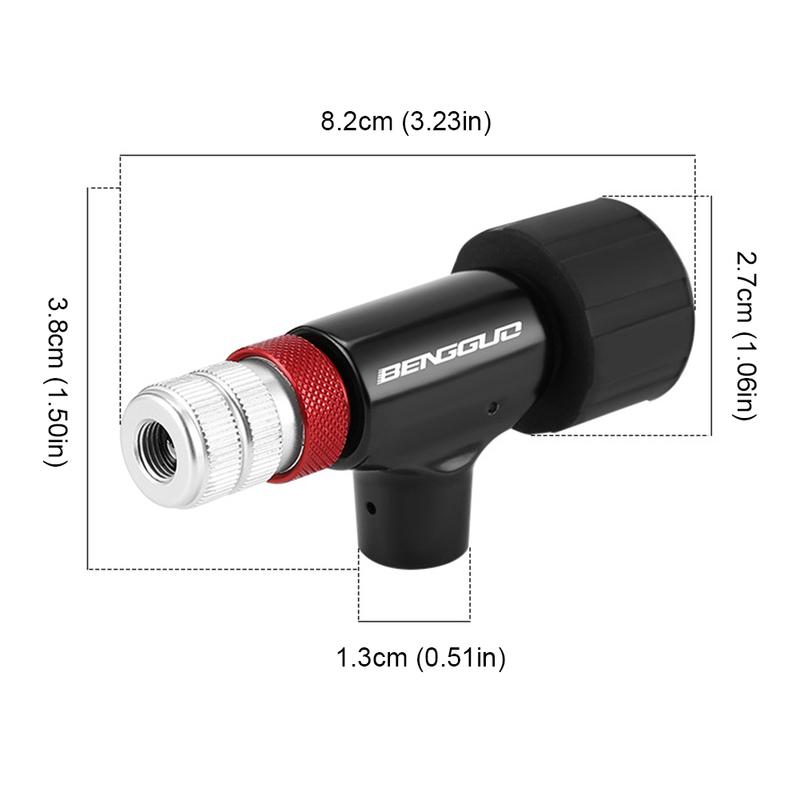 Mini CO2 Bicycle Pump CO2 Bike Tire Inflator With Sponge Cover Automatic CO2 Pump Bicycle Accessory For Schrader Presta Adapter