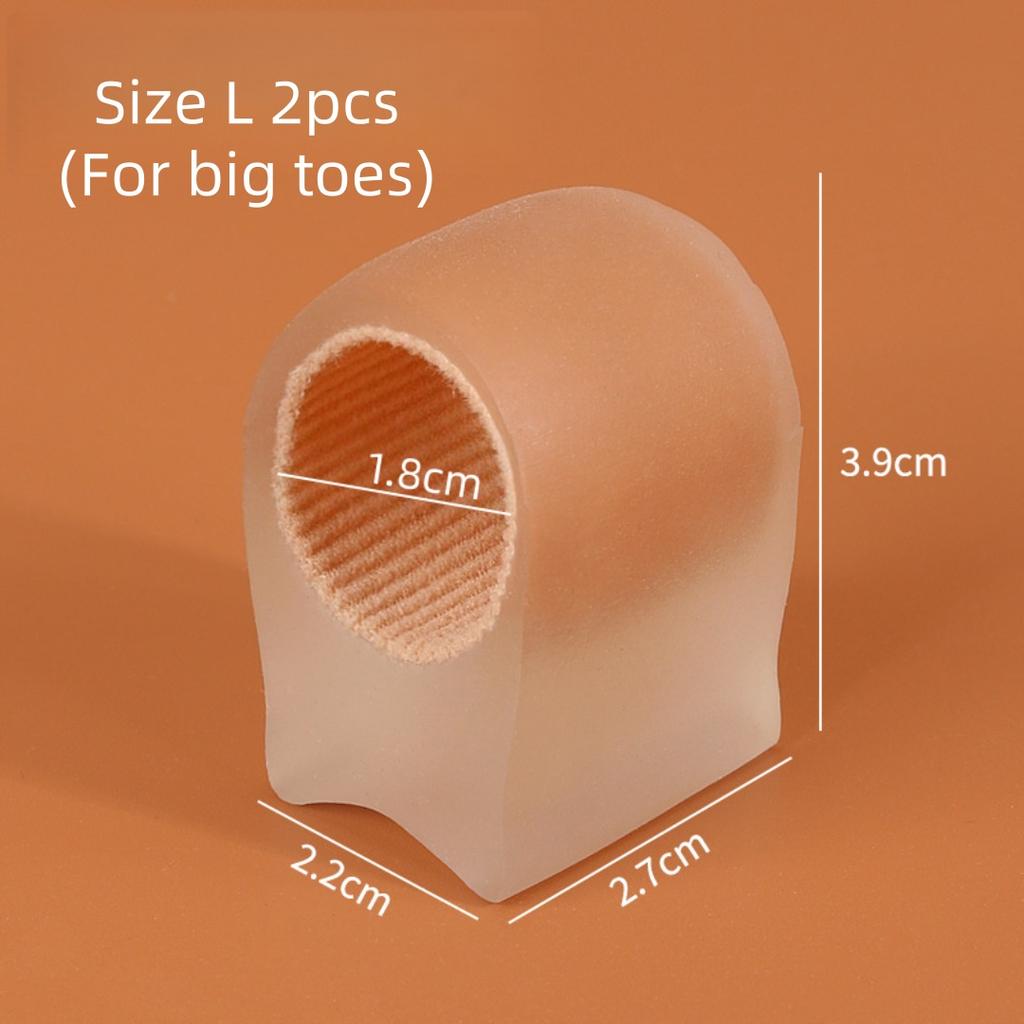 2Pcs Single Hole Toe Spreader Silicone Bunion Corrector Hallux Valgus Toe Straightener Separator for Pain Relief