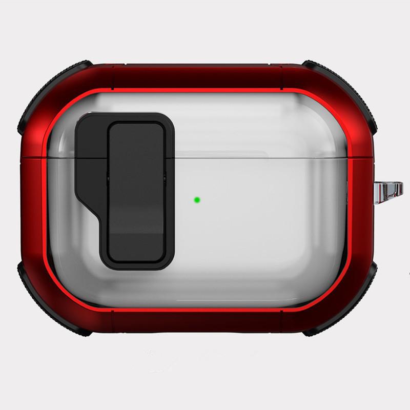 Applicable AirPods Pro1 Apple Bluetooth Headset Cover Transparent TPU with Switch Mecha 1st Generation Anti-drop Protective Cover