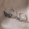 2 Teile/satz Vintage Ausschnitt Schmetterling Ring für Frauen Koreanische Silber Ring set Zubehör Schmuck