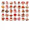 35pcs-50pcs Colorful Desserts Stickers Playful Strawberry Teacher Reward Stickers Funny Stickers For DIY Phone Laptop Scrapbook