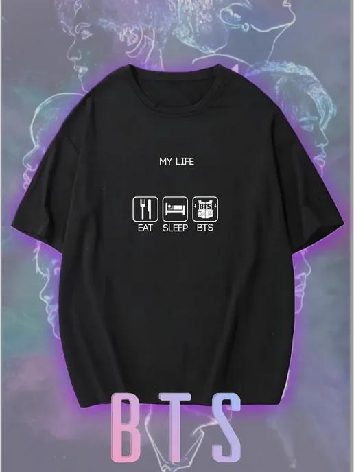 Oversized T-shirt with BTS print M