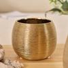 Dropshipping Ceramic Indoor Planters Gold Finish Small Flowerpot for Houseplants Succulents Pots Orchids Snake Plants for Garden